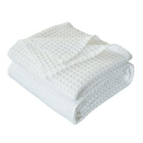 Dienrx Honeycomb Thermal Blanket, 100% Cotton Waffle Weave Bed Blanket for All Season, Breathable Warm, Blanket*1