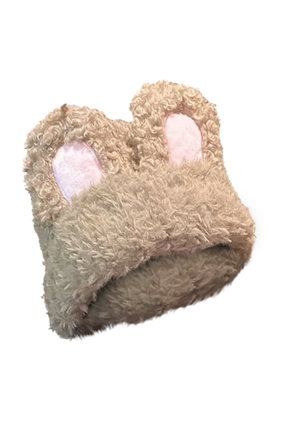 Kawaii Bunny Ear Headband, Soft Plush Animal Ear Hair Band with Floppy Ears for Women Girls, Cute Cosplay Festival Party Photo Prop, a hat