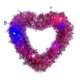thumbnail image 1 of Dienrx LED Heart Shaped Wreath for Front Door, Valentine's Day Wedding Party Wall Decor, Light Up Hanging Garland for Romantic Atmosphere, 1 of 4