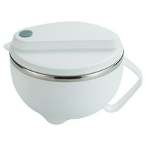 Dienrx Large Ramen Bowl, Ramen Noodle Bowls Microwavable, Ramen Cooker, Microwave Pasta Cooker, Ramen Bowl Microwave Gift for College Male Female Dorm Room, 1X Instant Noodle Bowl