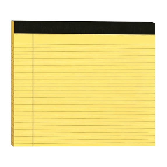 Dienrx Perforated College Ruled Notepad, 11"×9.5" Legal Size Lined Writing Notebook With Cardboard Back, Stationery For Student, Office Notes & Daily To-Do List Recording, 30 Sheets