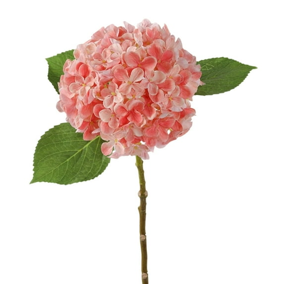 Dienrx Realistic Orange Hydrangea Artificial Flower, Latex Full Bloom for Wedding Centerpiece & Home Arrangement, Outdoor Decor