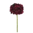 thumbnail image 1 of Dienrx Single Charred Edge Hydrangea Artificial Flower, European Retro Style Wedding Staircase Decoration, Dark Red Bouquet, 1 of 9