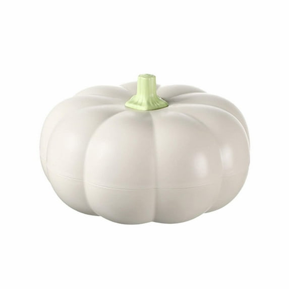 Dienrx Stacked Pumpkin Snack Holder Halloween Divided Serving Pumpkin Snack Tray with Lid Pumpkin Snackle Box Container with 3 Compartments Pumpkin Snack Bowl Stand, 1X Homemade Pumpkin Fruit Bowl