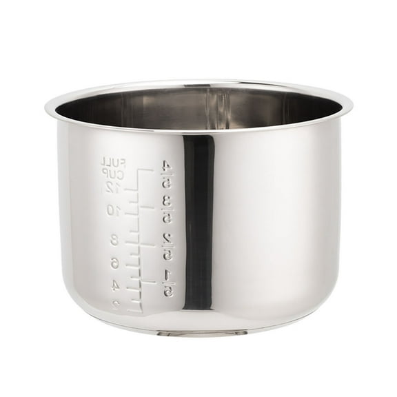 Dienrx Stainless Steel Pressure Cooker Liner, Rice Cooker Inner Container Cookware Reusable Practical Cooking Pot Parts Inner Pot Kitchen Gadgets for Restaurant Kitchen 6L