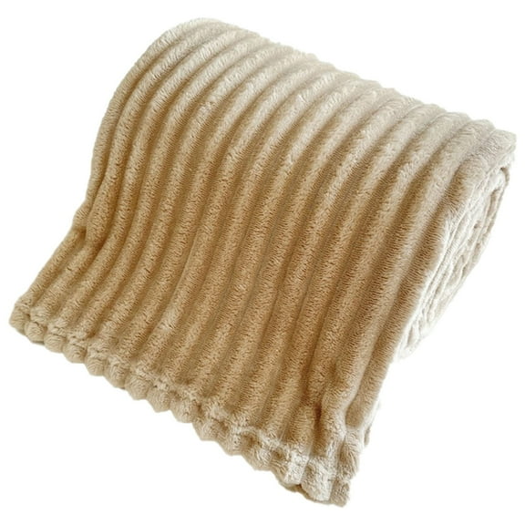 Dienrx Thickened Royal Light Camel Coral Fleece Blanket 150*200Cm - Soft Polyester Blanket | Warm Cover for Bed, Sofa, Adults, All-Season Use**