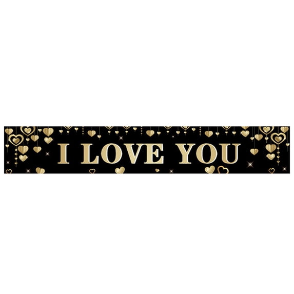 Dienrx Valentine's Day Yard Banner for Outdoor Indoor Party Decoration, Washable Festive Background Cloth for Wall Garage Door Decor
