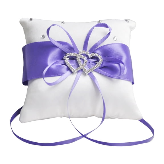 Dienrx Wedding Ring Pillow, Clearance Event & Party, Heart Wedding Ring Wedding Ring Holder Ring Heart Rhinestone Wedding Ring with Rhinestone Heart Shaped Decoration Party Ceremonies Weddings
