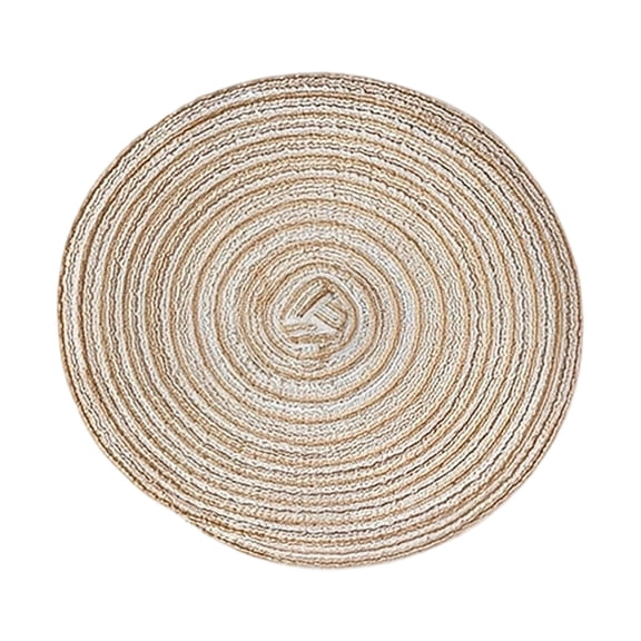 Dienrx Woven Cotton Placemat - Washable Heat Resistant Table Mats for Dining, Kitchen, and Outdoor Use - Beige