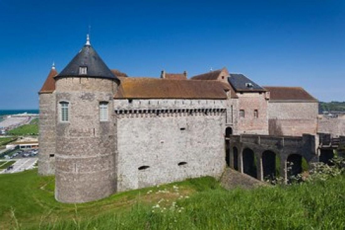 Dieppe Chateau Musee Castle Canvas Art - Walter Bibikow DanitaDelimont (28 x 19)