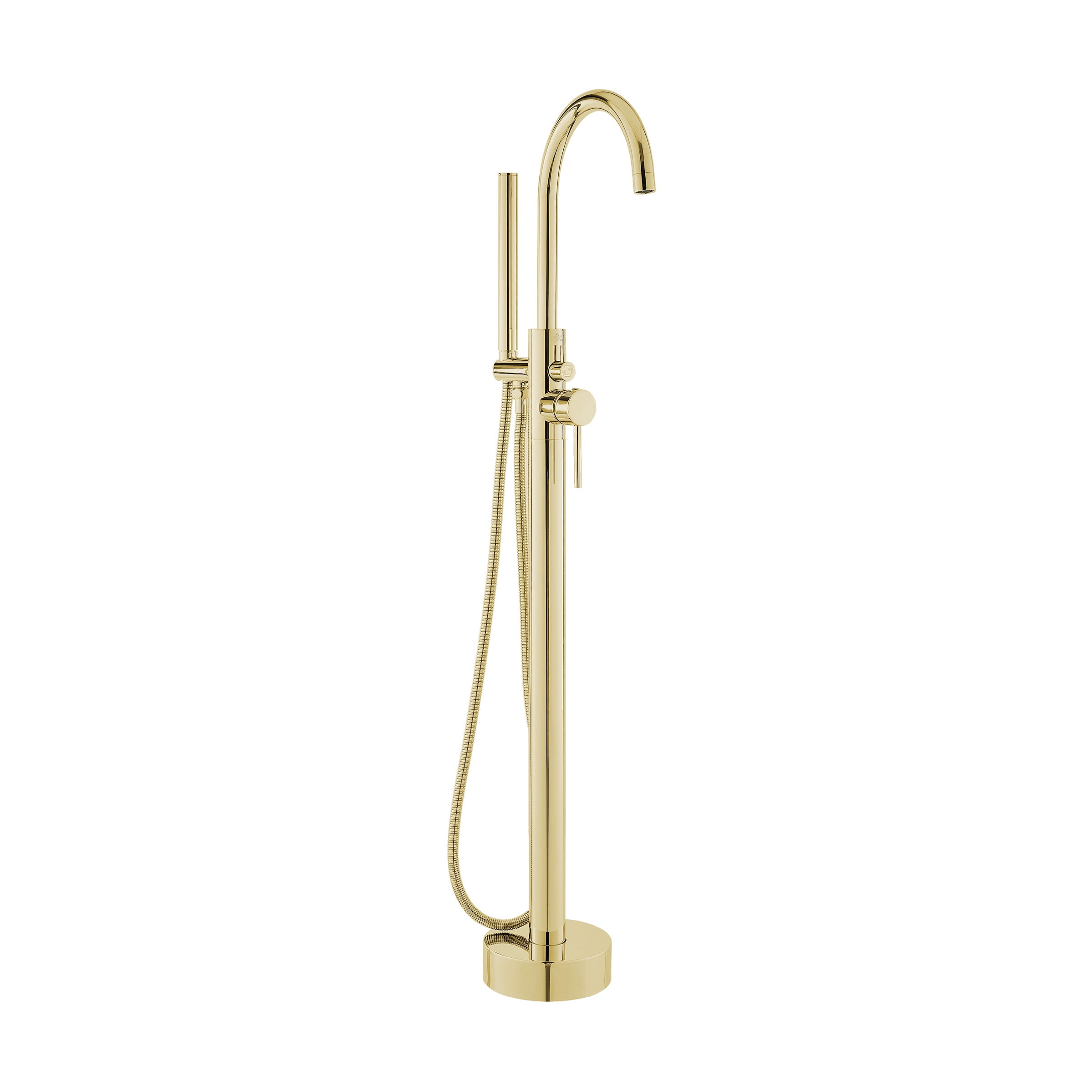 Dieppe Freestanding Bathtub Faucet in Brushed Gold