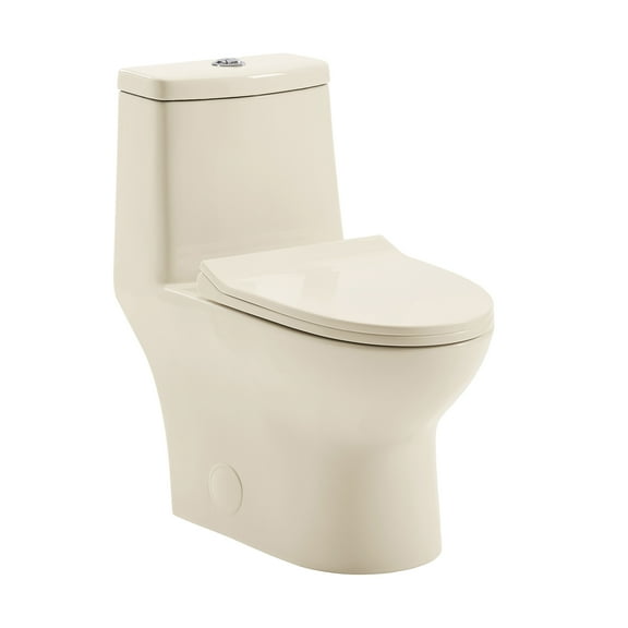Dieppe One Piece Toilet Dual Vortex Flush 1.1/1.6 gpf in Bisque