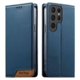 thumbnail image 1 of Dierfeng Leather For Samsung Galaxy S25 Ultra 5G Wallet Case with RFID Blocking, Wallet for Women Men Card Holder Magnetic Clasp Kickstand Folio Case,Blue,For Galaxy S25 Ultra 5G, 1 of 8