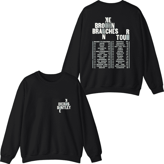Dierks Bentley Merch Broken Branches Tour 2025 Crewneck Sweatshirt Unisex Men Women Long Sleeve