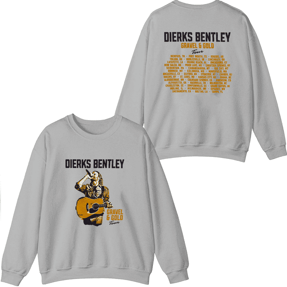 Dierks Bentley Merch Gravel and Gold Tour Crewneck Sweatshirt Unisex Men Women Long Sleeve