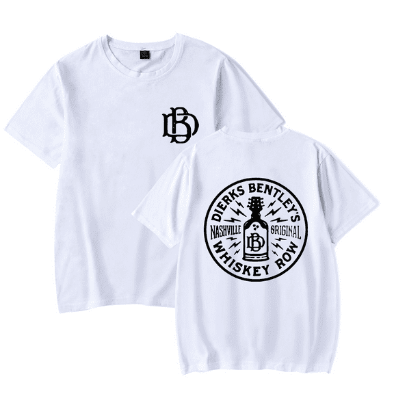 Dierks Bentley Merch Whiskey Row T-shirt Fashion Unisex Men Women Short Sleeve Casual Tee
