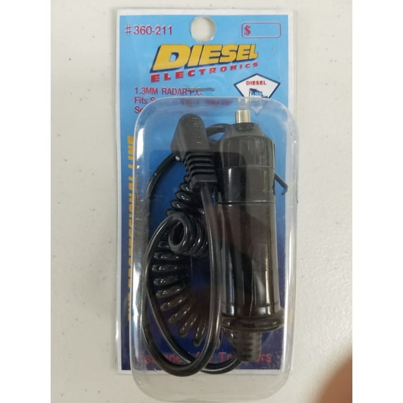 1.3MM RIGHT ANGLE POWER CORD WITH CIGARETTE PLUG
