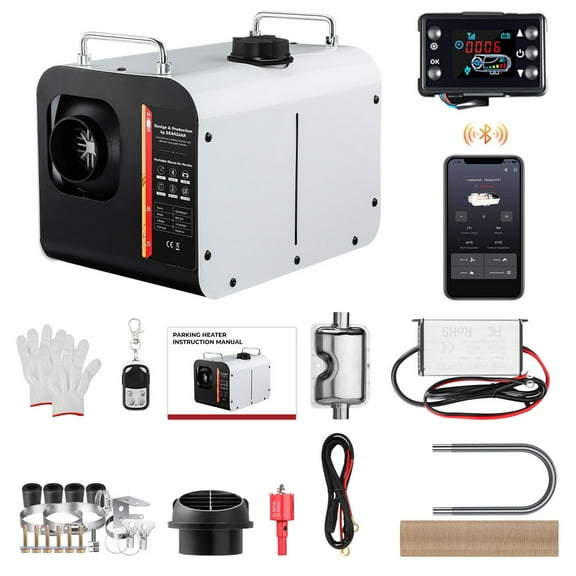 Diesel Air Heater 8KW 12V 110V Bluetooth APP LCD Thermostat Boat Motorhome Truck