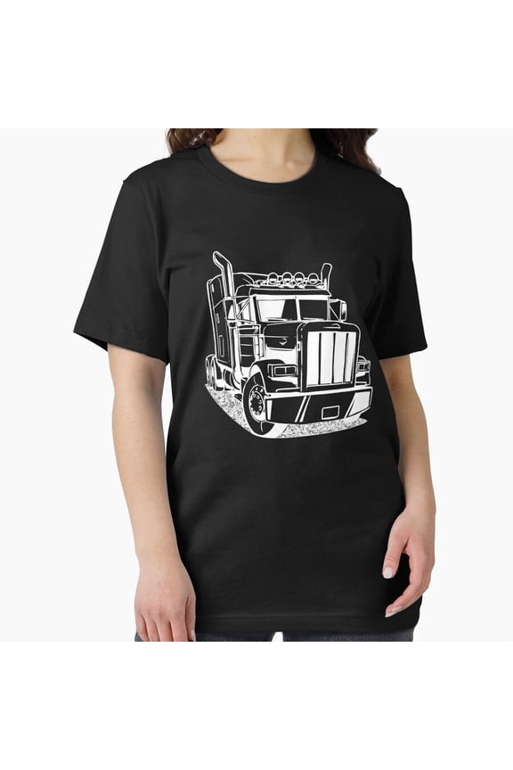 Diesel Big Rig Semi Trailer Truck Driver Road Lifestyle Unisex T-Shirt, up to size 5XL