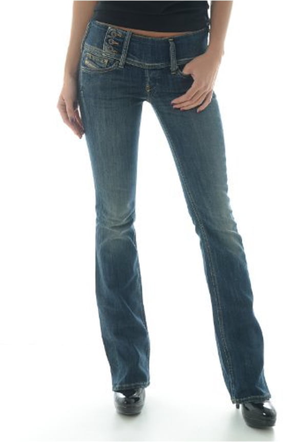 Blue Womens Cherock Slim Boot Cut Jeans Denim 26W x 32L