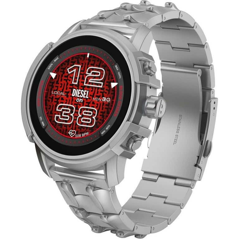 Diesel メンズスマートウォッチ Griffed Gen 6 DZT2040 Diesel DZT2040 Griffed Gen 6 Silver Stainless Steel Bracelet