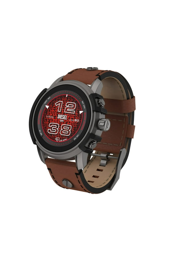 DZT2043 Griffed Gen 6 Brown Leather Strap Mens Alexa GPS Smartwatch