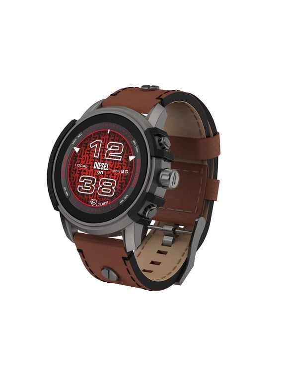 DZT2043 Griffed Gen 6 Brown Leather Strap Mens Alexa GPS Smartwatch