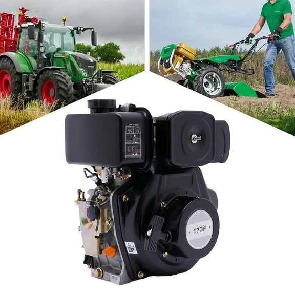 Diesel Engine 4-Stroke, Single Cylinder, Direct Injection Fuel System, 5HP, 3600 RPM, Air Cooling, High Efficiency with Pressure Reducing Valve for Work