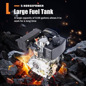 5HP 4.05KW Single Cylinder 4-Stroke Air Cooled Diesel Engine, Hand Start Direct Injection Power Motor for Water Pump, Generator, Micro Tiller, Sprayer