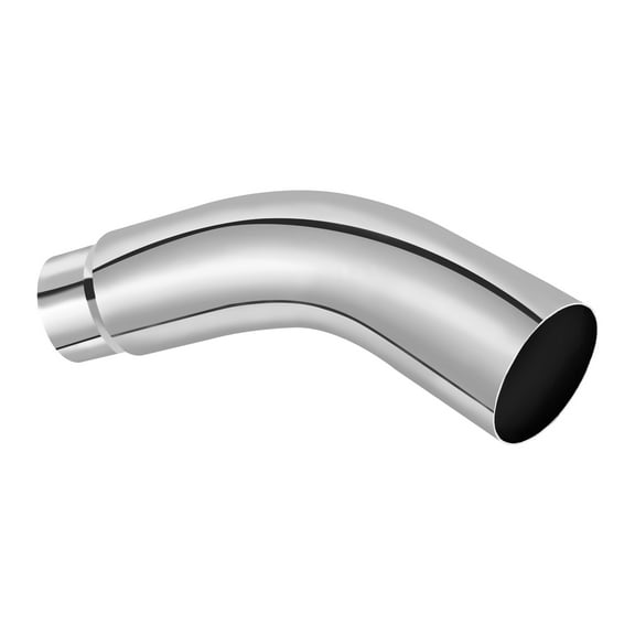 Diesel Exhaust Elbow Tip, 5" Inlet 6" Outlet Exhaust Pipe Tip Elbow Side Exit Exhaust Tip, Heavy-Duty Steel Chromed Turndown Exhaust Tip for Pickup Trucks Cars