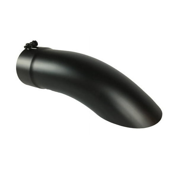 Diesel Exhaust Tip 5.00" Inlet 5.00" Dia X 16.00" Long Bolt On Turn Down Black Stainless WTD50016-500-BOSS-BP Wesdon Exhaust Tip