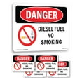 thumbnail image 1 of Diesel Fuel No Smoking OSHA Danger Rigid Plastic Sign 14 Inch x 10 Inch - 5 Pack, 1 of 8