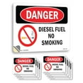 thumbnail image 1 of Diesel Fuel No Smoking OSHA Danger Vinyl Decal Label 10 Inch x 7 Inch - 10 Pack, 1 of 6
