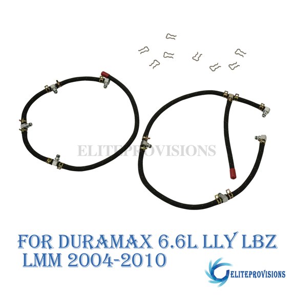 Diesel Injector Fuel Return Hose Line Kit For Duramax 6.6L LLY LBZ LMM 04-10
