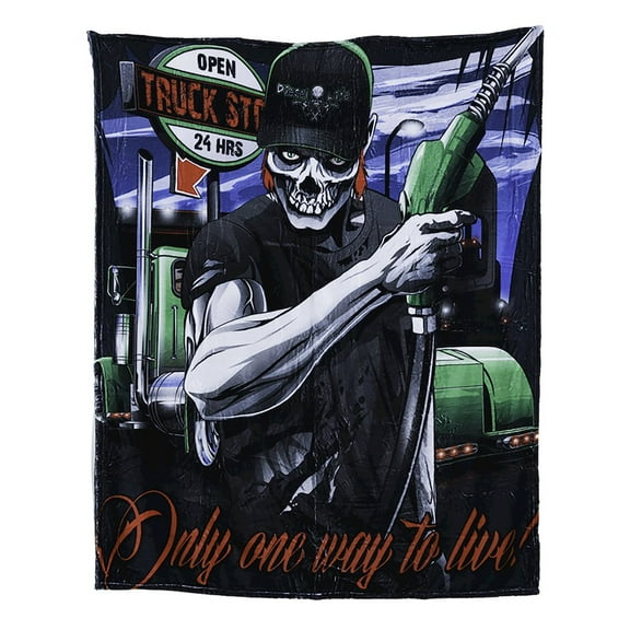 DAS COMPANIES Diesel Life Truck Throw Blanket 50x60ines - Soft Fleece Lightweight Blanket