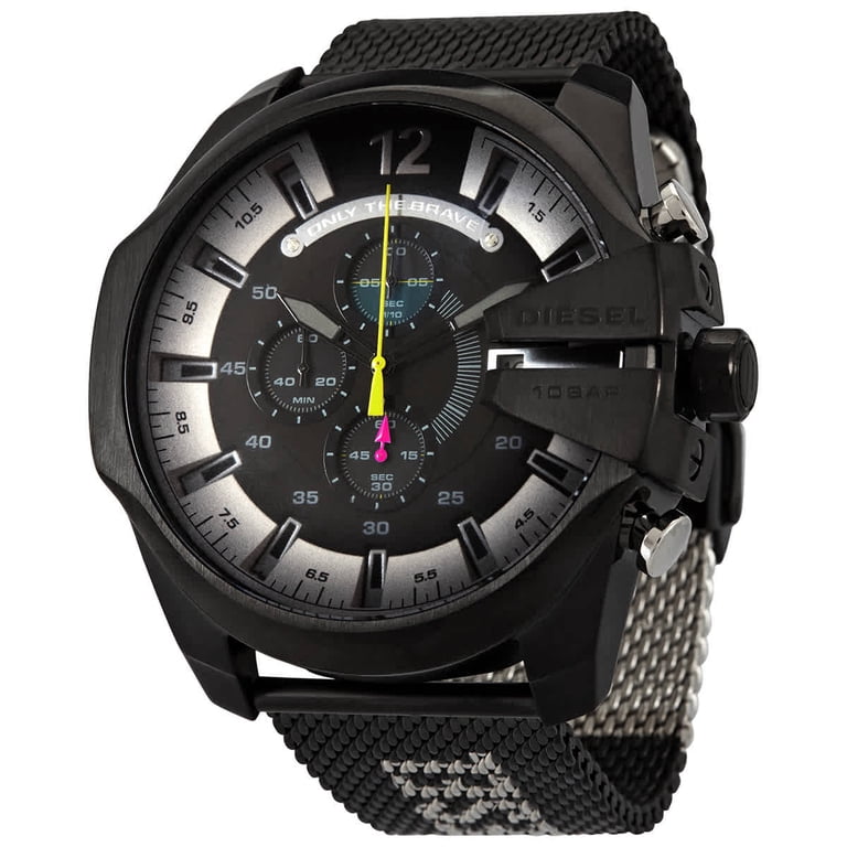 Diesel Mega Chief Chronograph Quartz Black Dial Men