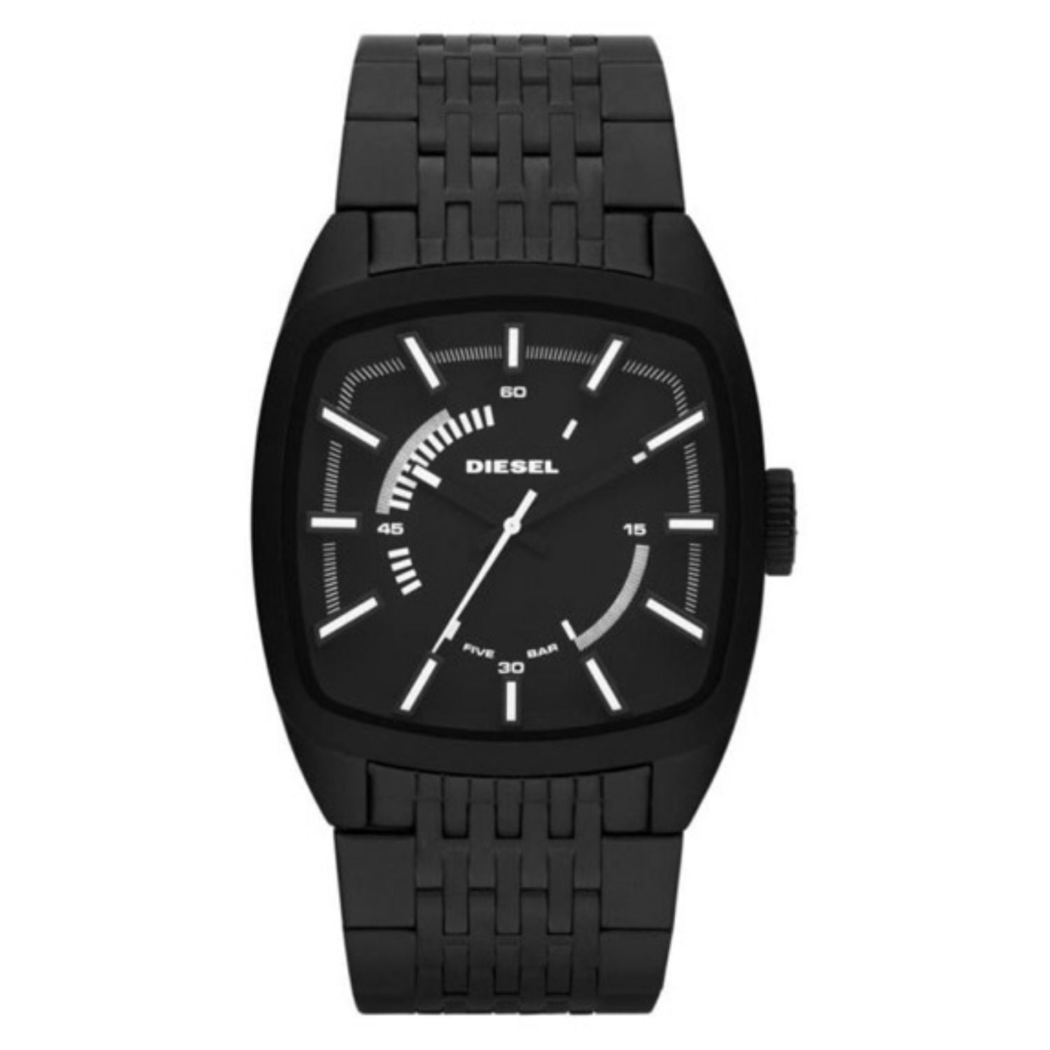 Diesel Men's DZ1586 Black IP Stainless Steel Bracelet Black Dial