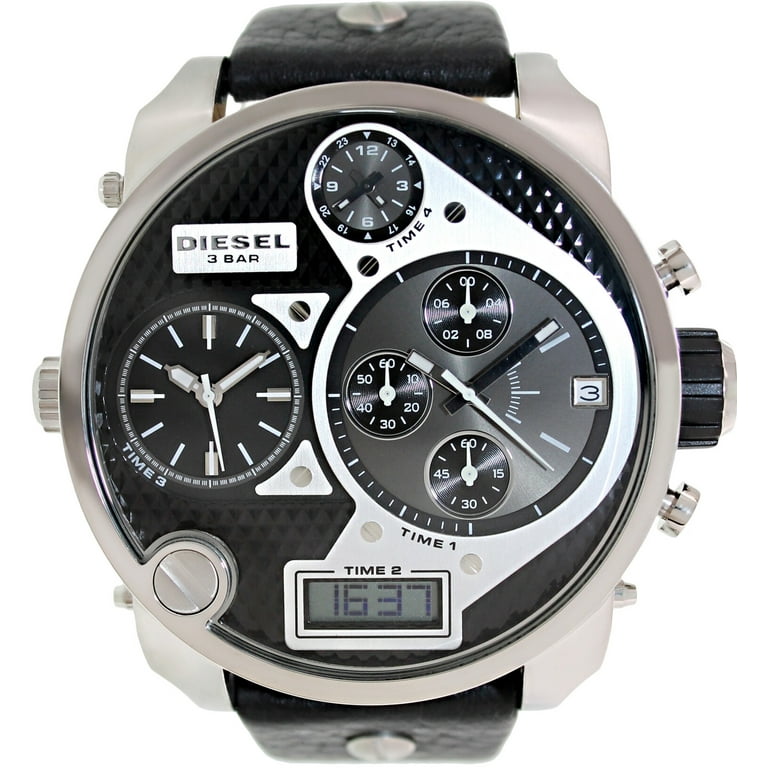 Diesel Men's DZ7125 Black SBA Oversized Analog-Digital Black and