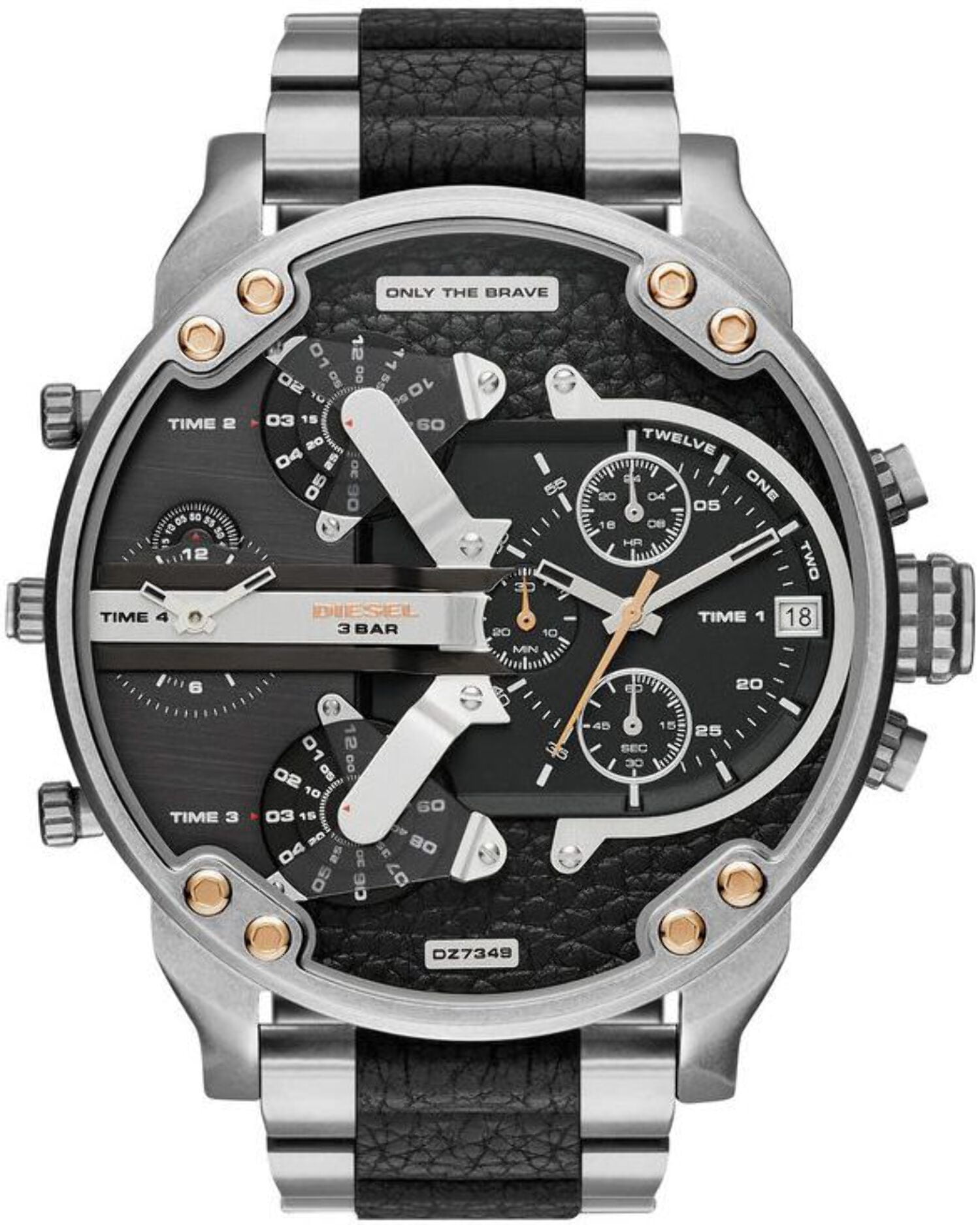 Diesel Men's Mr. Daddy DZ7394 Watch, Brown Leather Strap