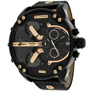 Diesel Mens DZ7350 Black Leather Quartz Watch