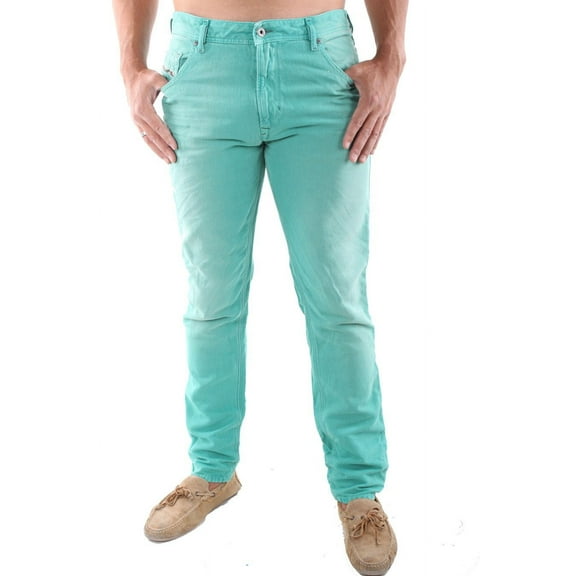 Diesel Men's Krayver Regular Slim Carrot Jeans 0818V (27, Vivid Green)
