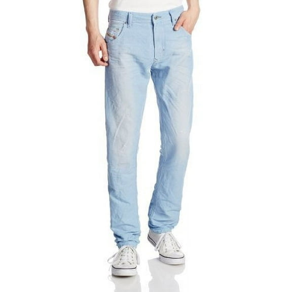 Diesel Men's Krayver Regular Slim Carrot Jeans 0818V Light Blue 31