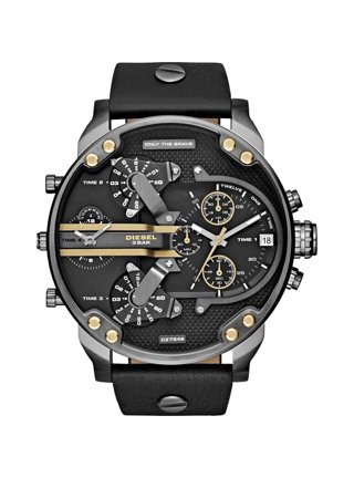 DIESEL DZ7408 ブラック/ 時計 DZ7435: Men's black and gold wristwatch | Diesel Mr. Daddy 2.0