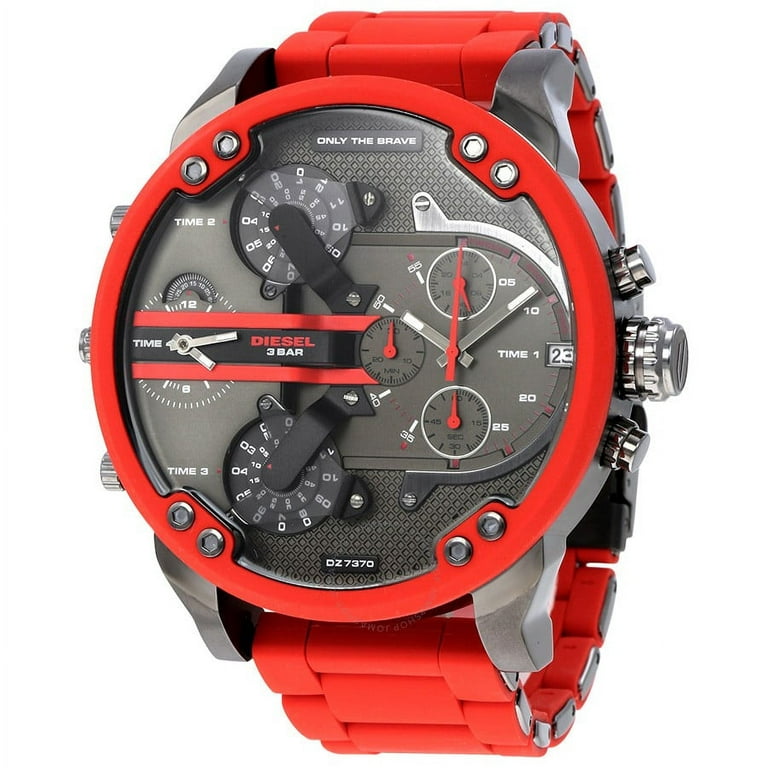 Reloj Diesel Hombre Dz7370 Nuevo Original Mr Daddy 2.0 Rojo