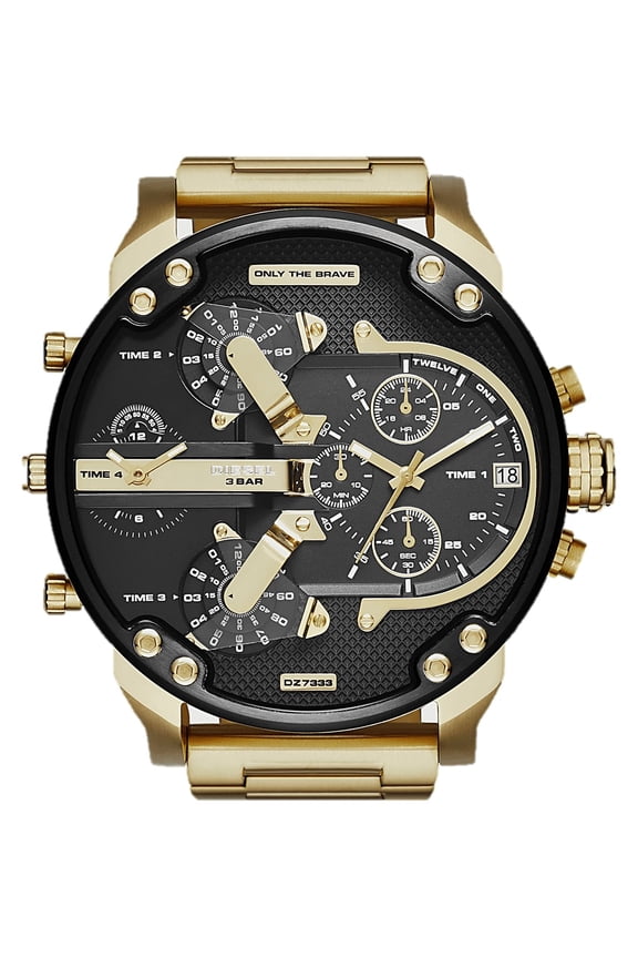 Men's Mr Daddy 2.0 Quartz Stainless Steel Chronograph Watch, Color: Gold-Tone DZ7333