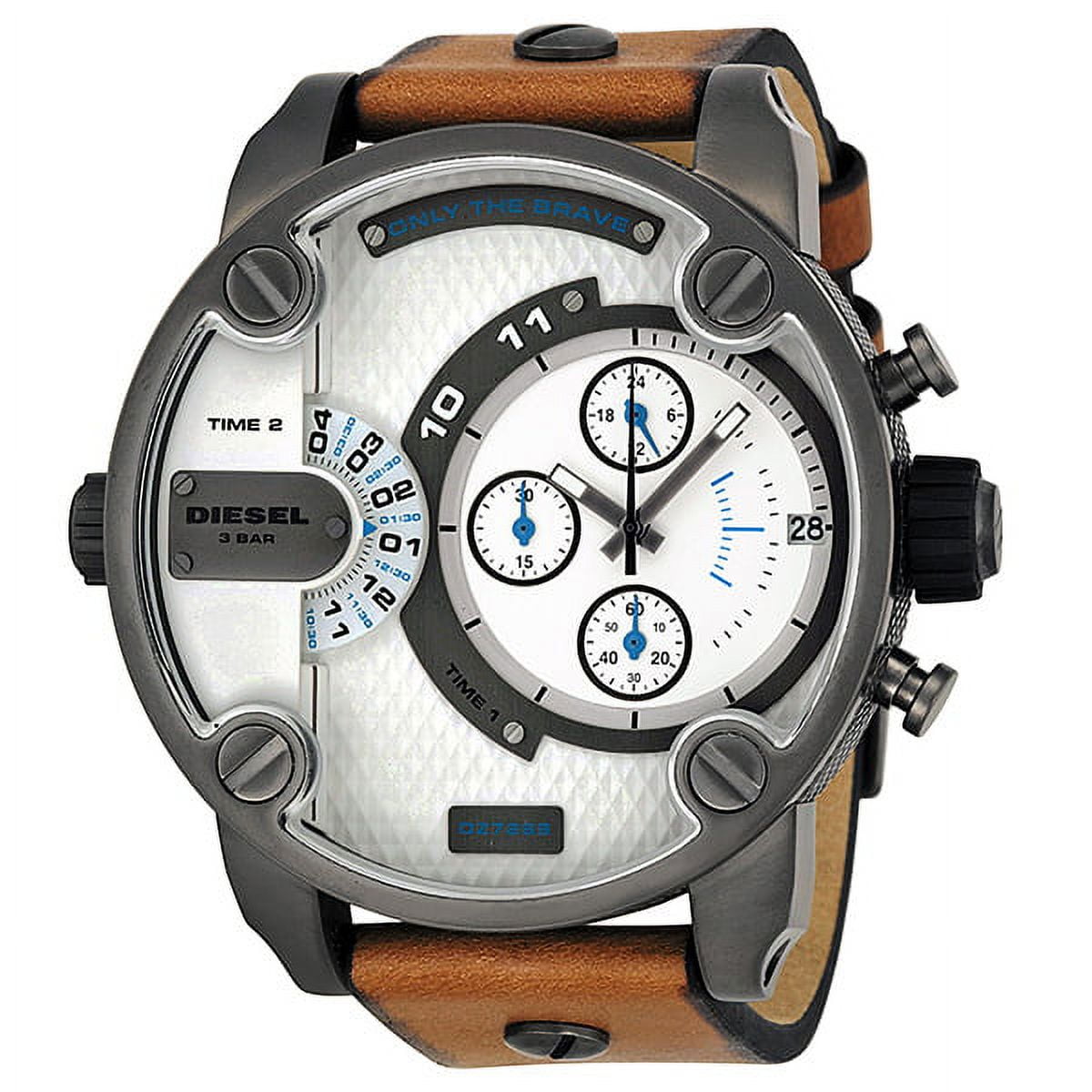Diesel Men's SBA Dual Time Chronograph Gunmetal IP Stainless Steel