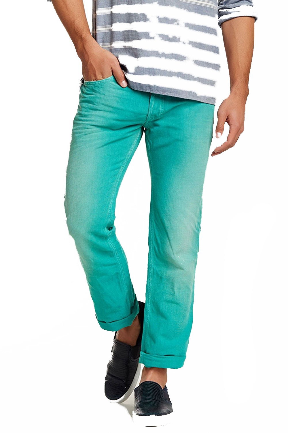 Diesel Men's Safado Slim Straight 0818V Jean Green 32W x 34L