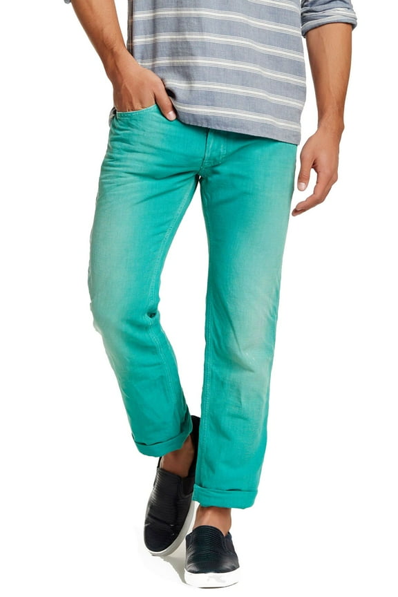 Men's Safado Slim Straight 0818V Jean Vivid Green 31W x 34L