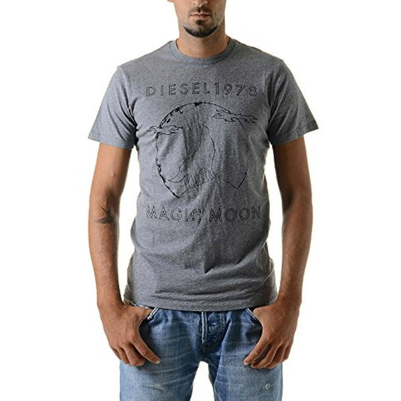 Diesel Men's T-Hita T-Shirt, Grey, Large
