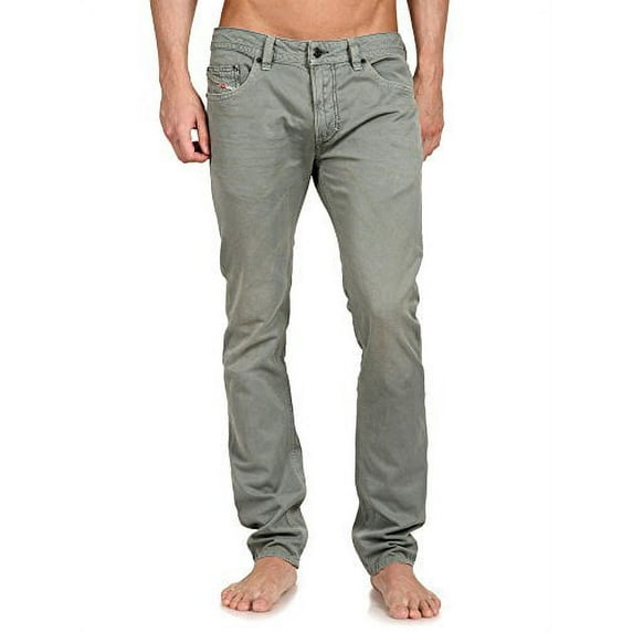 Diesel Men's Thavar 0810W Skinny Jeans Green Grey 28